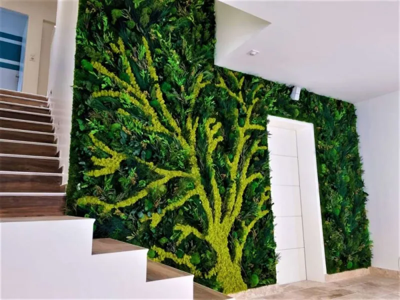 Mur végétal, Lyon, MOSS SMART NATURE