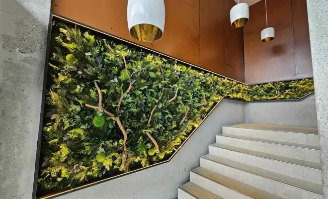 Aménagement hall d'entrée végétal vers Genève, Lyon, MOSS SMART NATURE